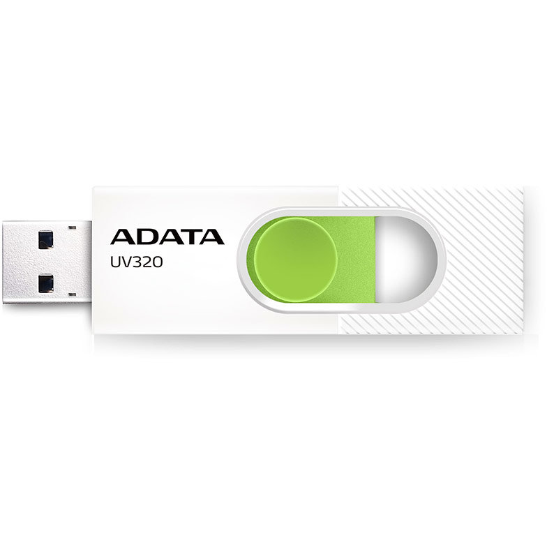Adata Flash Drive UV320, 32GB, USB 3.0, alb si verde - imagine 2