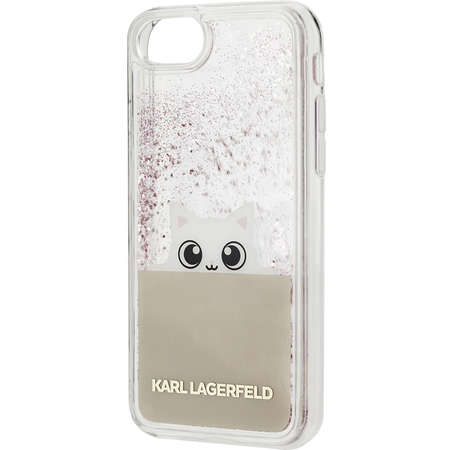 Husa Protectie Spate Karl Lagerfeld KLHCP7PABGNU Peek A Boo Auriu pentru Apple iPhone 7, iPhone 8
