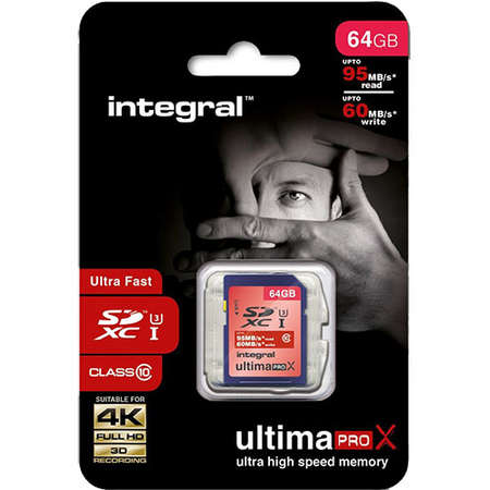 Card Integral UltimaPro CL10 SDXC 95/60MBS 64GB