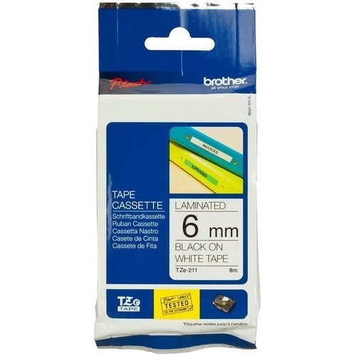 Banda laminata 6mm Negru / Alb