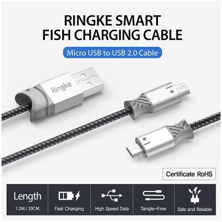 Cablu de date Ringke Smart Fish microUSB 1.2m