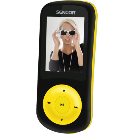 Mp3 Player Sencor SFP 5870 BYL cu Radio FM 8GB Black / Yellow