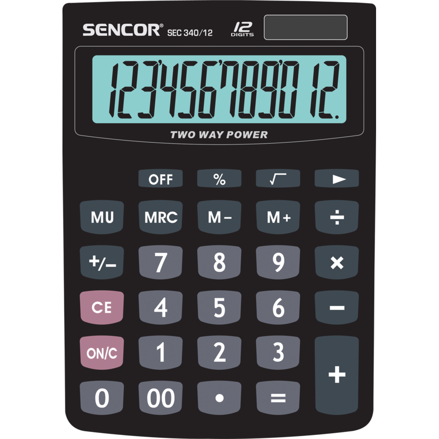 Calculator de birou SEC 340/12 Black