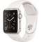 Smartwatch Apple MNNG2MP/A Watch Series 1, 38mm Carcasă din Argint Aluminiu cu Curea Albă Sport