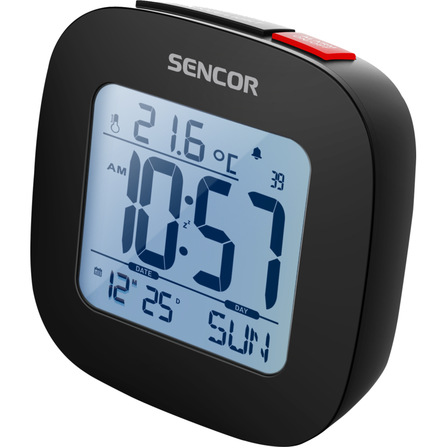 Termometru cu ceas desteptator SDC 1200 B Black