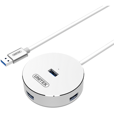 Hub USB Y-3197 4x USB 3.0 argintiu