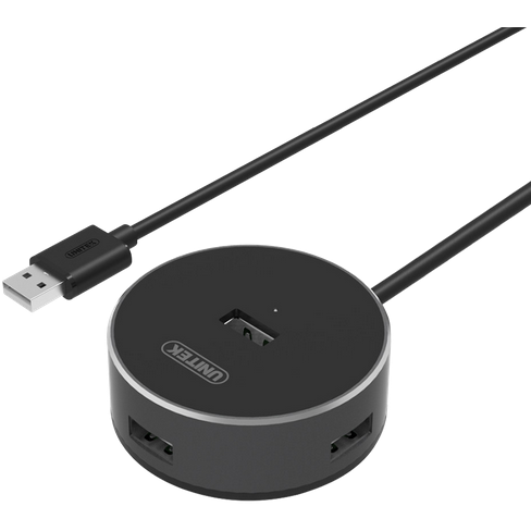 Hub USB Y-2179B 4x USB 2.0 aluminiu negru