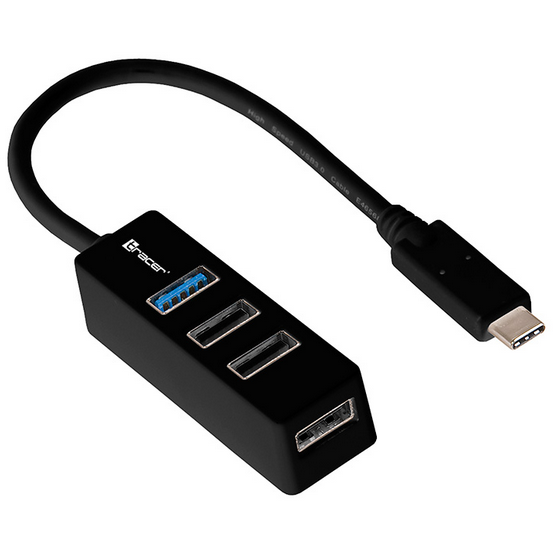 Hub USB TRAPOD45692 USB Type C H21 4 porturi negru thumbnail