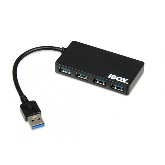 Hub USB IUH3F56 Slim 4x USB 3.0 negru