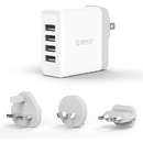DSP-4U 4-port Smart Wall Charger for Worldwide Travel