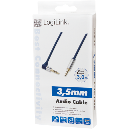 Cablu audio Logilink CA11300 Jack 3.5mm Male - Jack 3.5mm Male 3m albastru