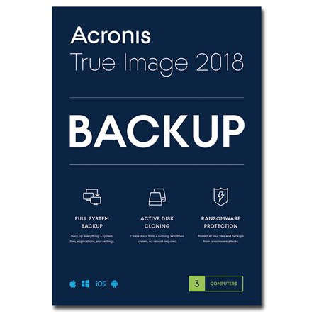 Acronis True Image 2018 3PC Range 1-9