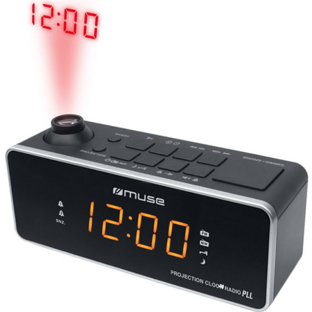 Radio cu ceas si proiectie MUSE M-188 P Black