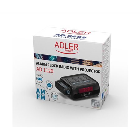 Radio cu ceas si proiectie Adler AD 1120 AM / FM Negru