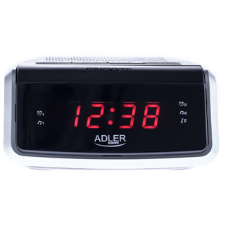 Radio cu ceas Adler AD 1157 AM / FM Gri / Negru
