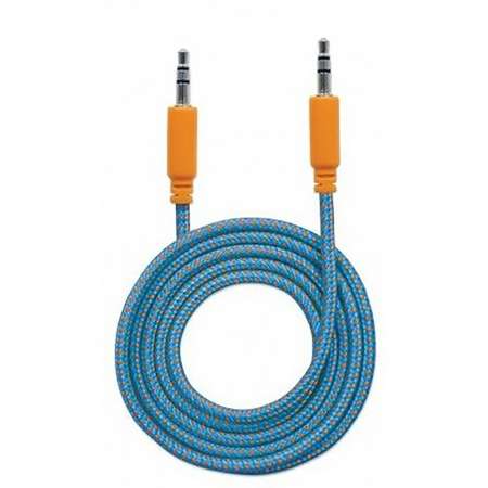 Cablu audio Manhattan MHT394093 Jack 3.5 mm Male - Jack 3.5 mm Male 1m Portocaliu / Albastru