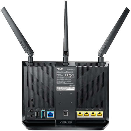 Router wireless ASUS RT-AC86U Dual Band AC2900 pentru jocuri cu Mu-MIMO 3 Antene Externe AiMesh Negru