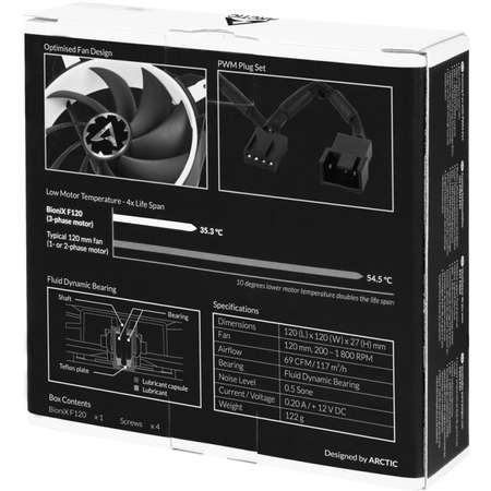 Ventilator pentru carcasa ARCTIC AC BioniX F120 White