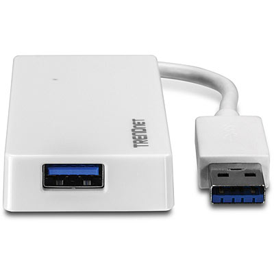 Hub USB Trendnet TU3-H4E 4x USB 3.0 Mini Hub Alb