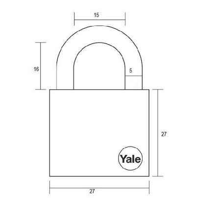 Lacat Essential cu veriga standard Yale YE1/30/115/1 30 mm