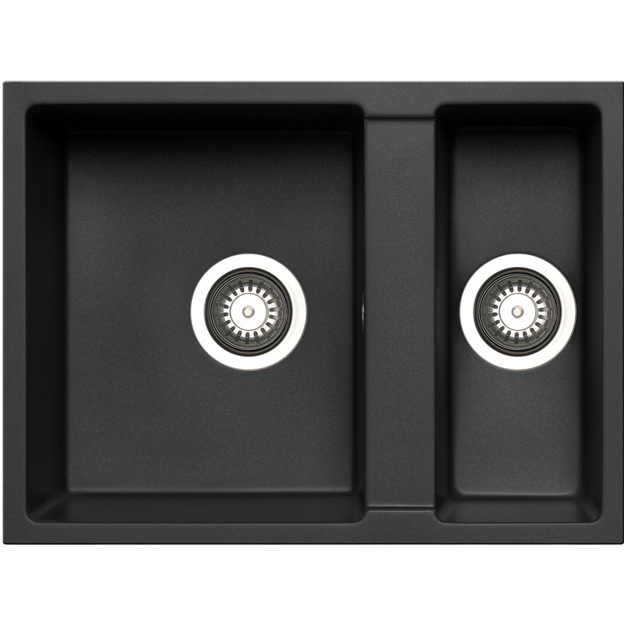 Chiuveta de bucatarie Granit TETRAGON 59x44 1 1/2B Carbon