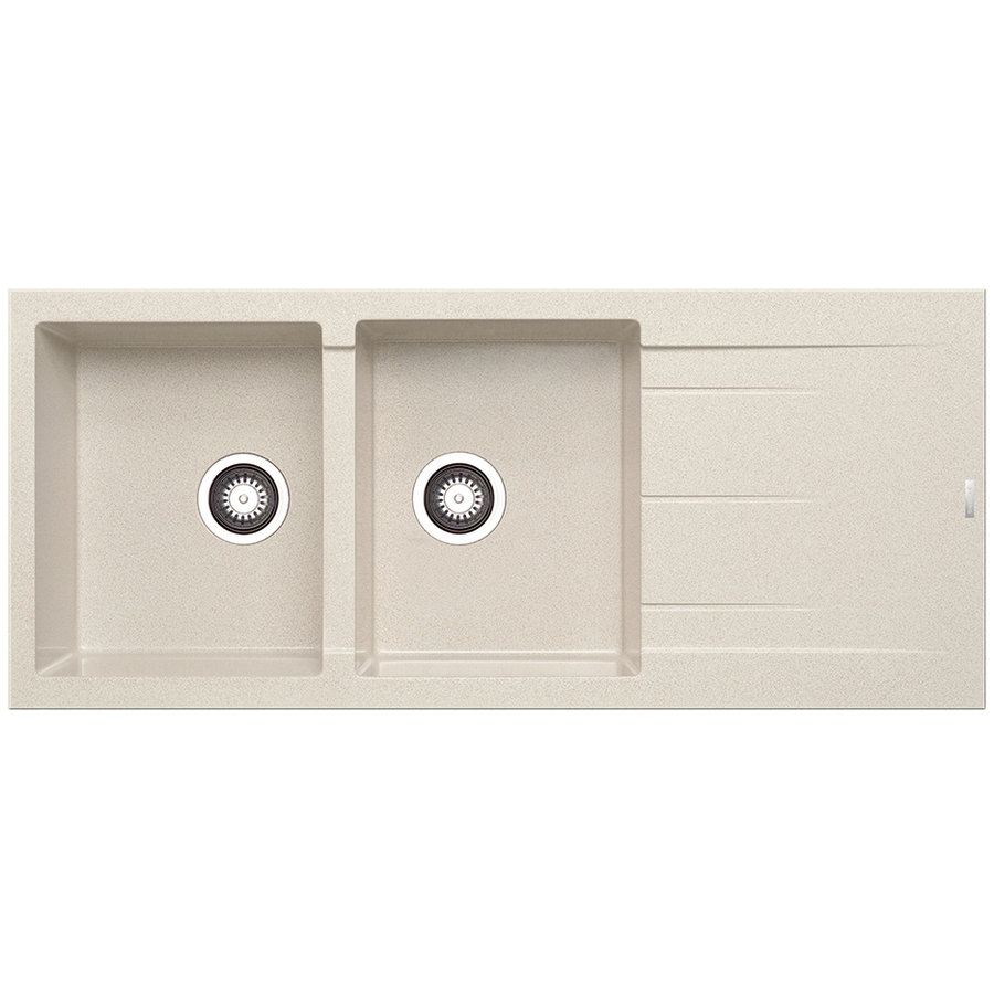 Chiuveta de bucatarie Granit ALAZIA 116x50 2B 1D Bej