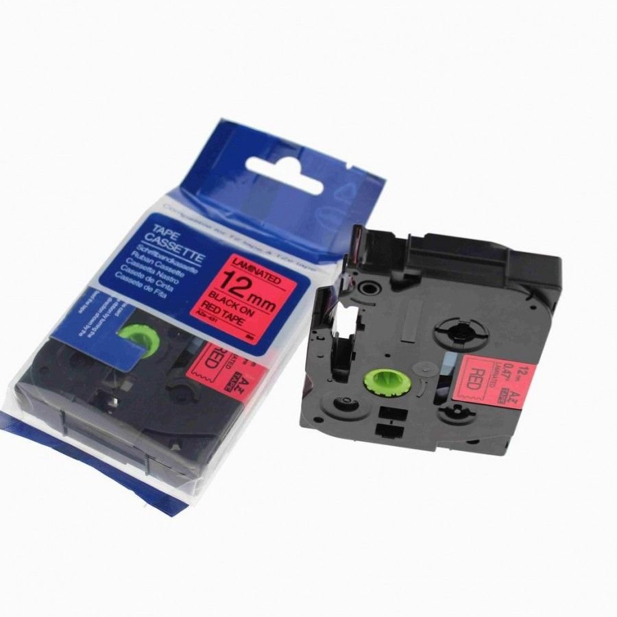 Banda laminata TZ431 Negru pe Rosu