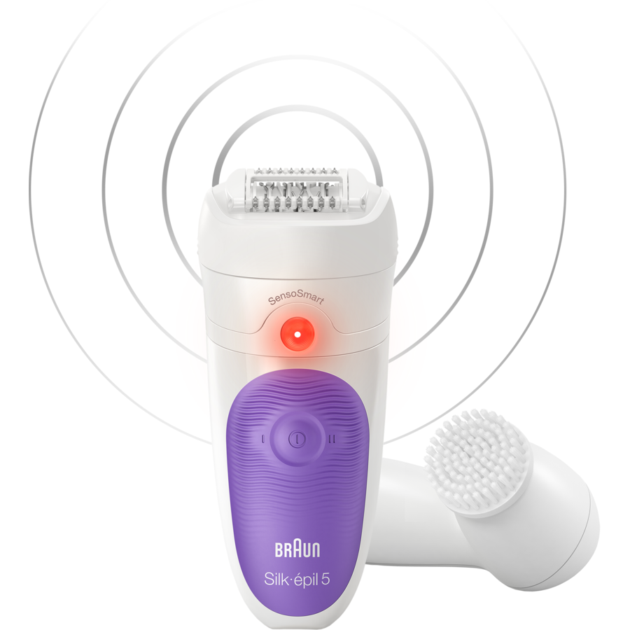 Epilator Silk-epil 5 5/870 SensoSmart 2 trepte 28 pensete Violet