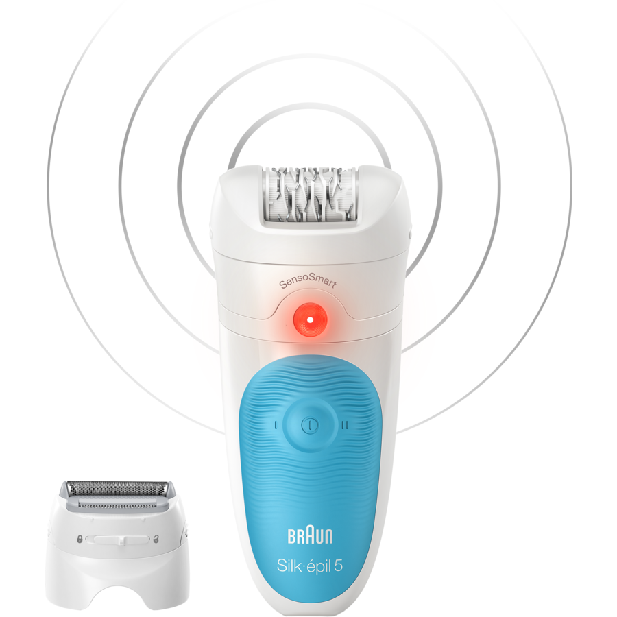 Epilator Silk-epil 5 5/890 SensoSmart Wet & Dry Albastru