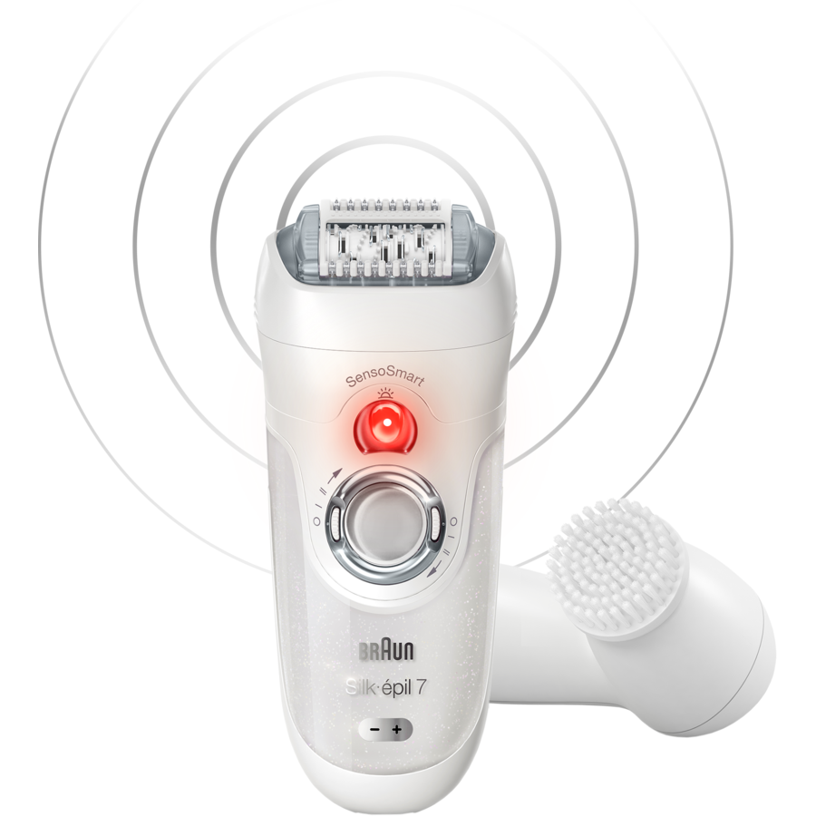 Epilator Silk-epil 7 7/860 SensoSmart 2 trepte 40 pensete Alb / Argintiu