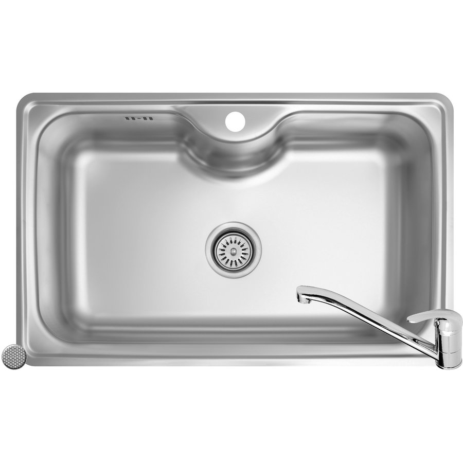 Set 2IN 1 Chiuveta Inox INSET 1B LN + Baterie