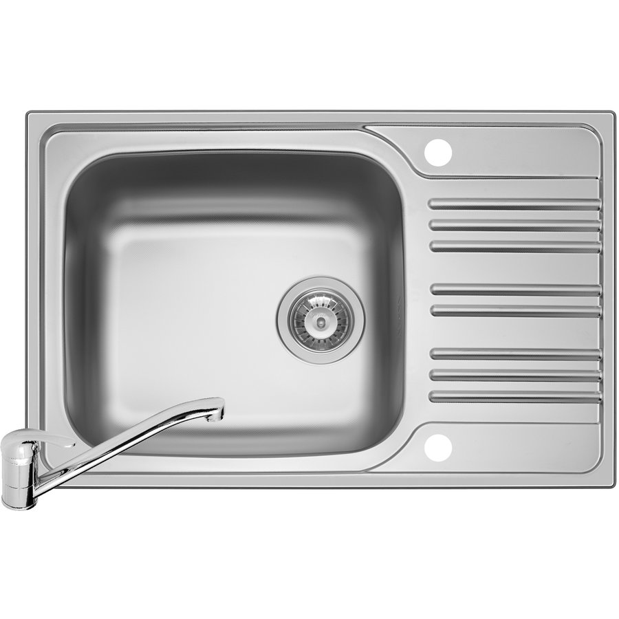 Set 2IN 1 Chiuveta Inox INSET 1B1D REV SM + Baterie