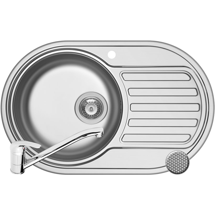 Set chiuveta de bucatarie SR MINI 1B1D ST LN + ASALIA