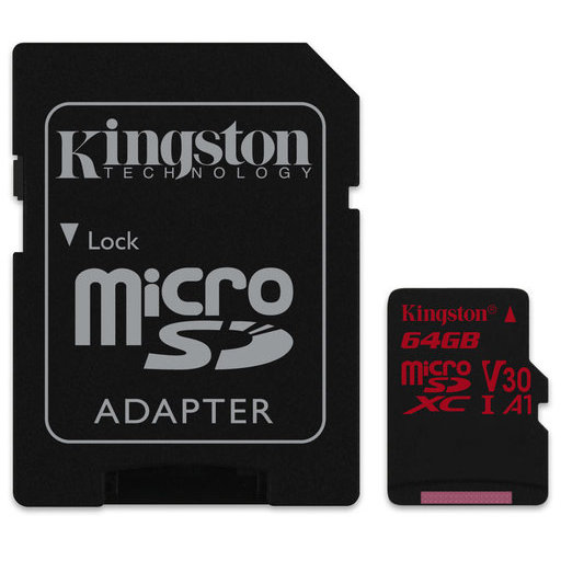Card de memorie Canvas React microSDXC 64GB Clasa 10 UHS-I U3 V30 100Mbs cu adaptor SD