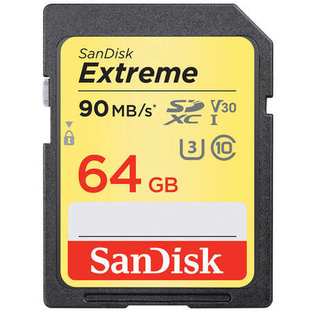 Card Sandisk Extreme SDXC 64 GB 90MB V30 UHS-I U3 Clasa 10
