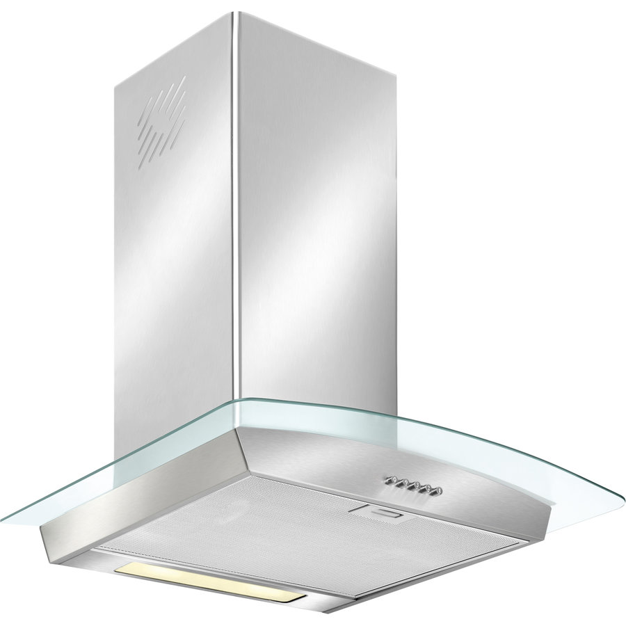 Hota decorativa NADORO 1 motor 3 viteze 60cm 380mc/h Sticla Transparenta /Inox