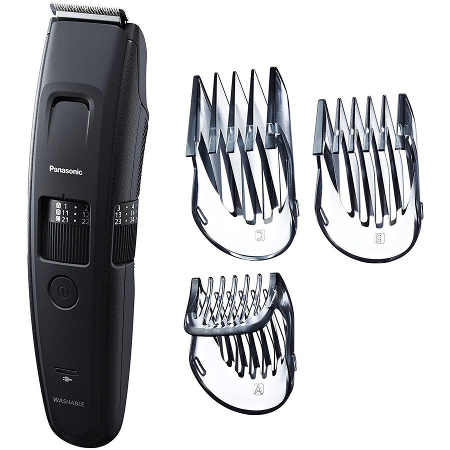 Trimmer pentru barba/par ER-GB86-K503 lavabil 57 trepte tundere 3 accesorii Negru