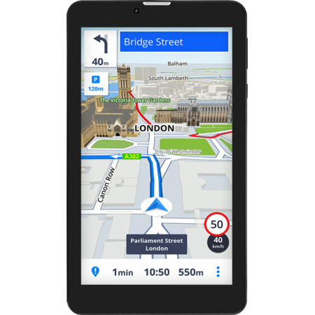 Sistem de navigatie GPS Prestigio GeoVision Tour 3 PGPS7799EU16GBSG Harta Europa si actualizari gratuite pe viata