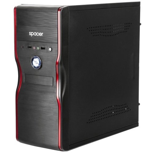 Carcasa Spacer New Mercury cu sursa 500W Black — imaginea 2
