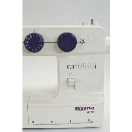 Masina de cusut electromecanica Minerva M20B 10 programe 800 RPM Alb / Mov
