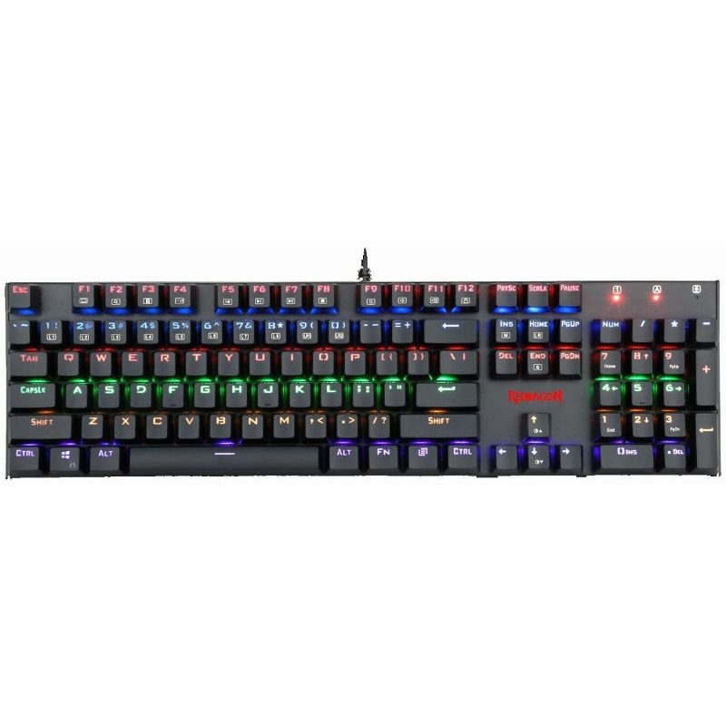 Tastatura gaming mecanica Rudra Rainbow LED USB Black