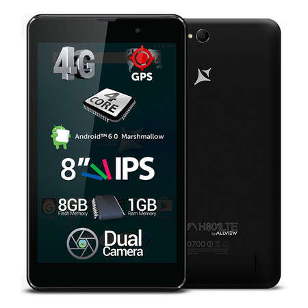 Tableta Allview Viva H801 LTE Cortex A53 1.0 GHz Quad Core 1GB RAM 8GB Flash WiFi GPS 4G Black