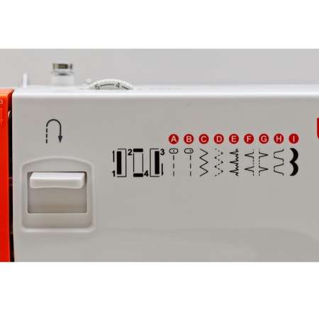 Masina de cusut Electromecanica Minerva SELECT15 12 programe 850 RPM Alb / Portocaliu
