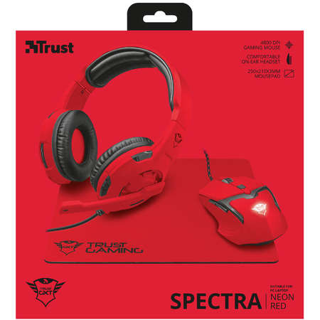 Kit Mouse si casti Trust Spectra GXT790SR GAMING Bundle Red