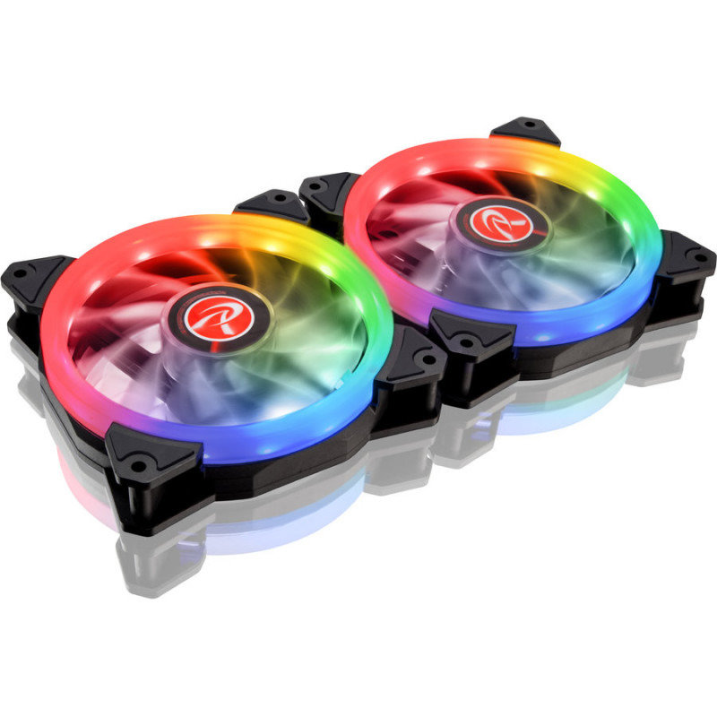 Ventilator pentru carcasa IRIS 14 Rainbow RGB LED cu Controller 140mm 2 Pack thumbnail