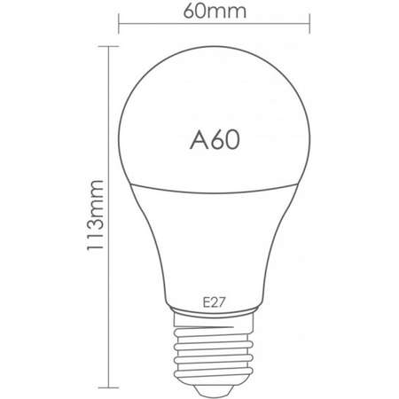 Bec LED Whitenergy 10387 A60 E27 5W 230V lumina calda