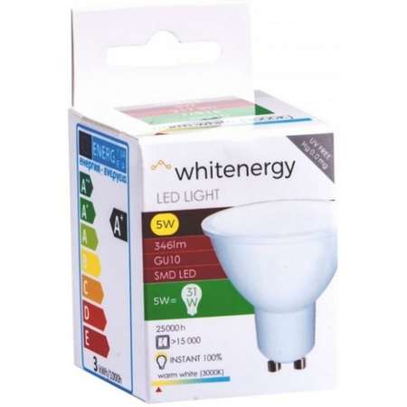 Bec LED Whitenergy 10364 MR16 GU10 5W 230V lumina calda