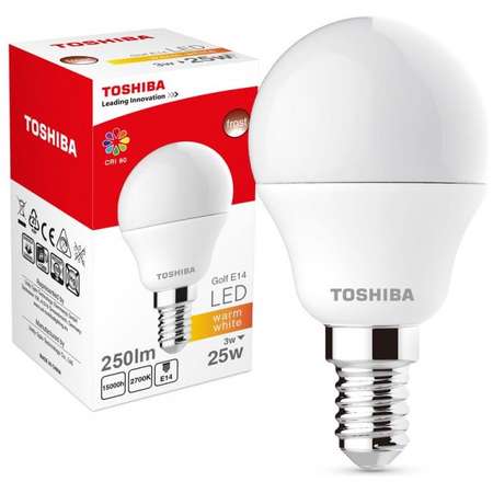 Bec LED Toshiba Golf  E14 3W 250lm lumina calda