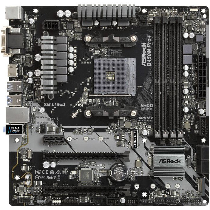 Placa de baza B450M PRO4 AMD AM4 mATX
