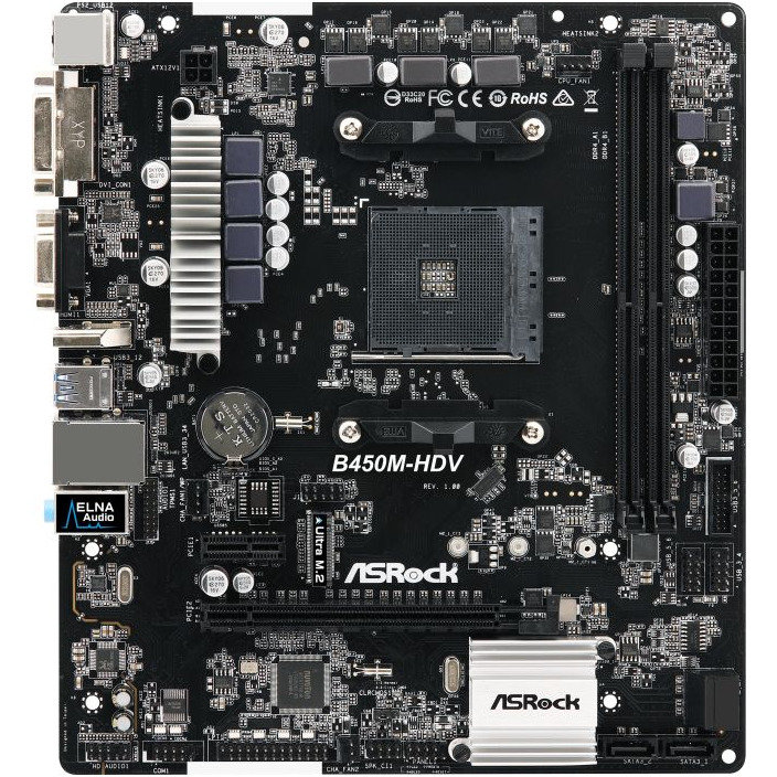 Placa de baza B450M-HDV AMD AM4 mATX